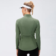 Tight Elastic Zipper Up Track Jacket With Pockets - Shah S. Sahota