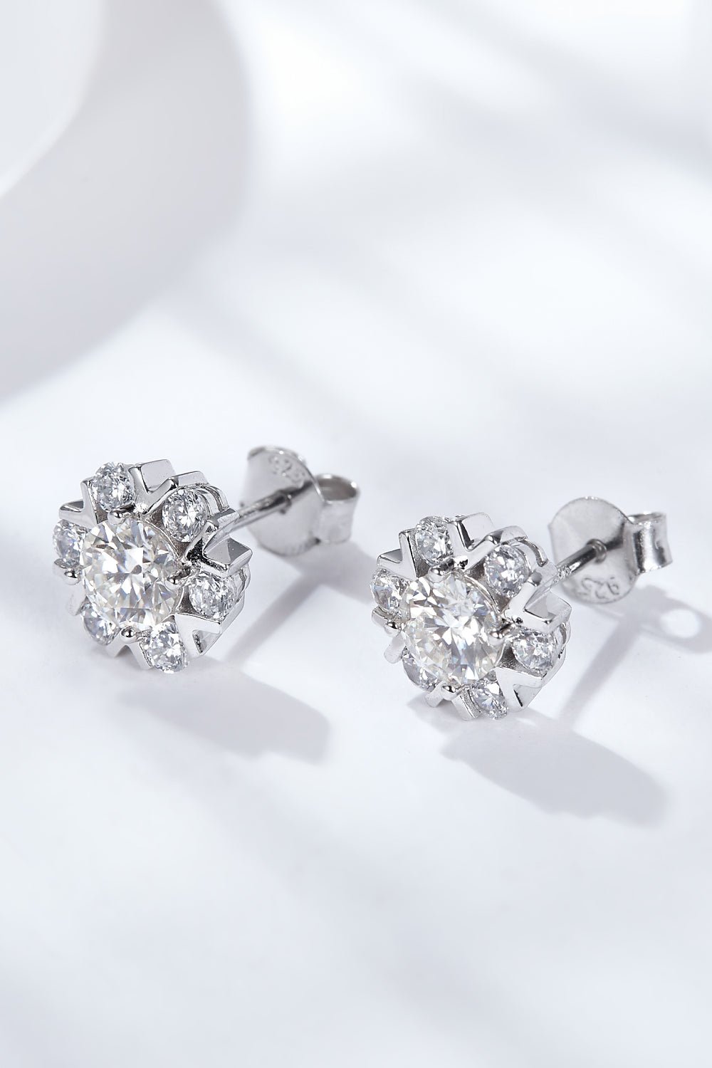 925 Sterling Silver Moissanite Stud Earrings - Shah S. Sahota