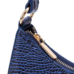 Retro Crocodile Pattern Baguette Bag - Shah S. Sahota