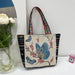 Literary Embroidered Tote Bag, Women's Ethnic Style Handbag, Reusable Shopping Shoulder Bag - Shah S. Sahota