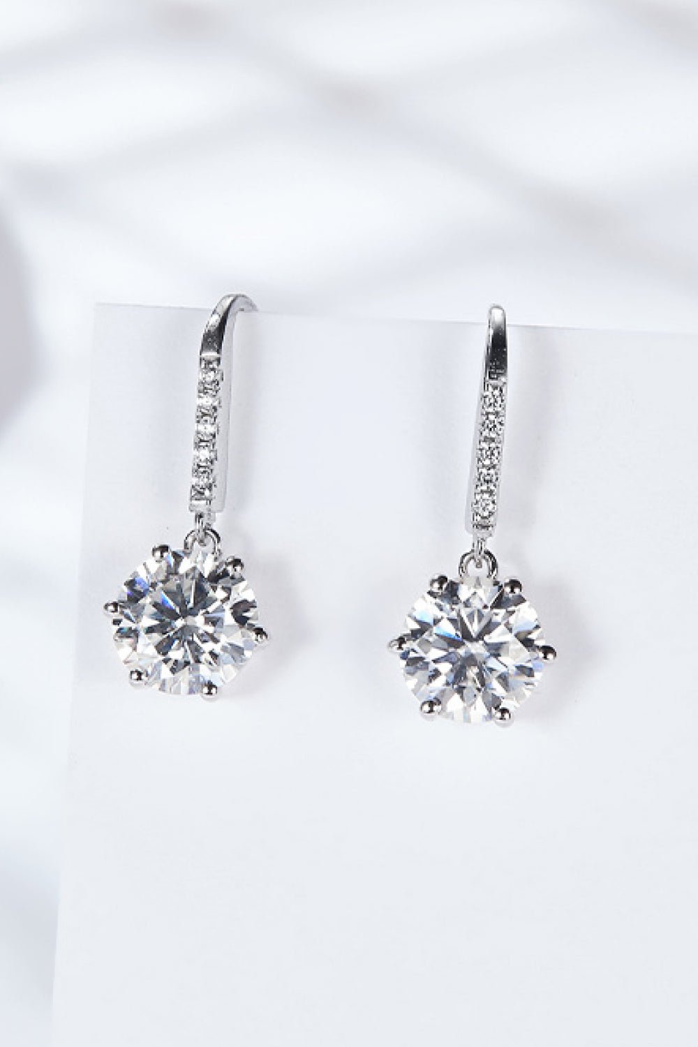 6-Prong Moissanite Drop Earrings - Shah S. Sahota