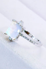925 Sterling Silver Square Moonstone Ring - Shah S. Sahota