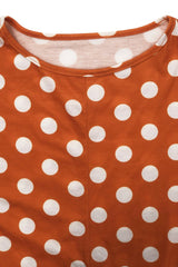 Plus Size Polka Dot Short Sleeve Top and Wide Leg Pants Set - Shah S. Sahota