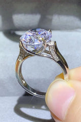 5 Carat Moissanite Platinum-Plated Ring - Shah S. Sahota