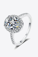 2 Carat Moissanite 925 Sterling Silver Halo Ring - Shah S. Sahota