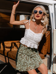 Animal Print Layered Mini Skirt - Shah S. Sahota