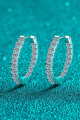Moissanite 925 Sterling Silver Huggie Earrings - Shah S. Sahota