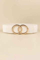 Zinc Alloy Buckle Elastic PU Belt