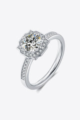1 Carat Moissanite Platinum-Plated Ring - Shah S. Sahota