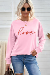 LOVE Dropped Shoulder Sweatshirt - Shah S. Sahota