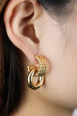 Twisted Gold-Plated Drop Earrings - Shah S. Sahota