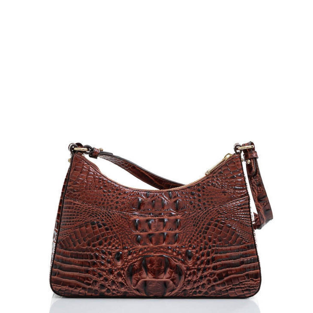 Retro Crocodile Pattern Baguette Bag - Shah S. Sahota