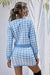 Houndstooth Button Front Sweater and Skirt Set - Shah S. Sahota