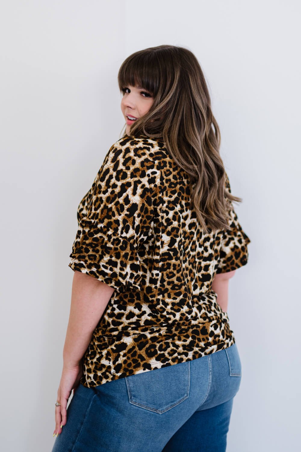 Doe & Rae Lookin' Fabulous Full Size Run Leopard Print Tee - Shah S. Sahota