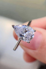 Classic Teardrop 2 Carat Moissanite Ring - Shah S. Sahota