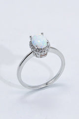 925 Sterling Silver 4-Prong Opal Ring - Shah S. Sahota