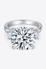 8.6 Carat Moissanite Platinum-Plated Ring - Shah S. Sahota