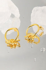 18K Gold-Plated Tied Hoop Earrings - Shah S. Sahota