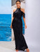 Sequin Cold-Shoulder Fringe Detail Dress - Shah S. Sahota