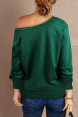 Boat Neck Long Sleeve Sweatshirt - Shah S. Sahota