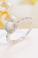 925 Sterling Silver Inlaid Opal Ring - Shah S. Sahota