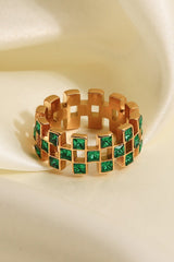 Contrast Stainless Steel 18K Gold-Plated Ring - Shah S. Sahota