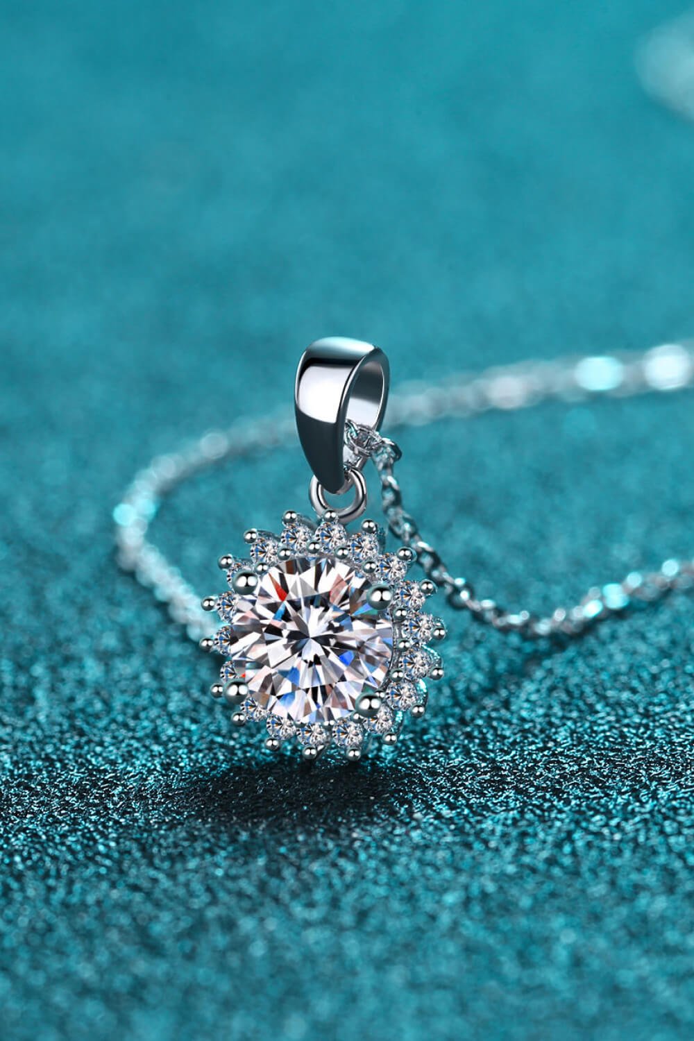 925 Sterling Silver Moissanite Pendant Necklace - Shah S. Sahota