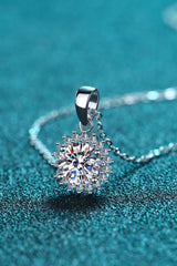 925 Sterling Silver Moissanite Pendant Necklace - Shah S. Sahota