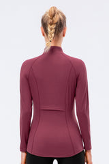 Zip Up Exposed Seam Top with Pockets - Shah S. Sahota
