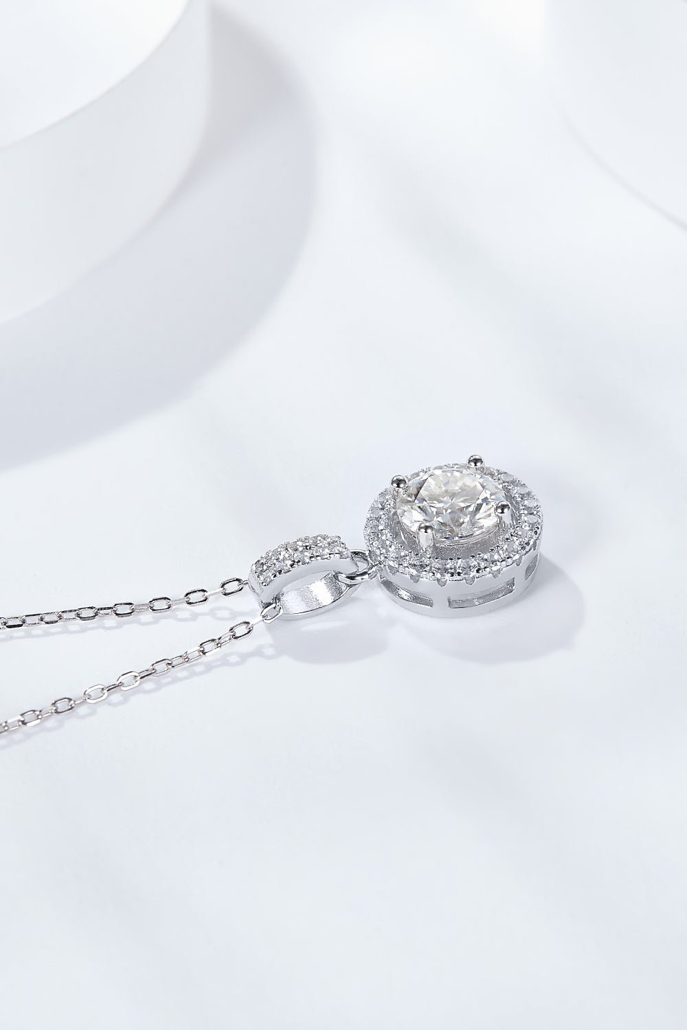 2 Carat Moissanite Round Pendant Necklace - Shah S. Sahota