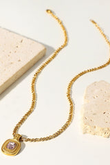 18K Gold Plated Inlaid Rhinestone Pendant Necklace - Shah S. Sahota