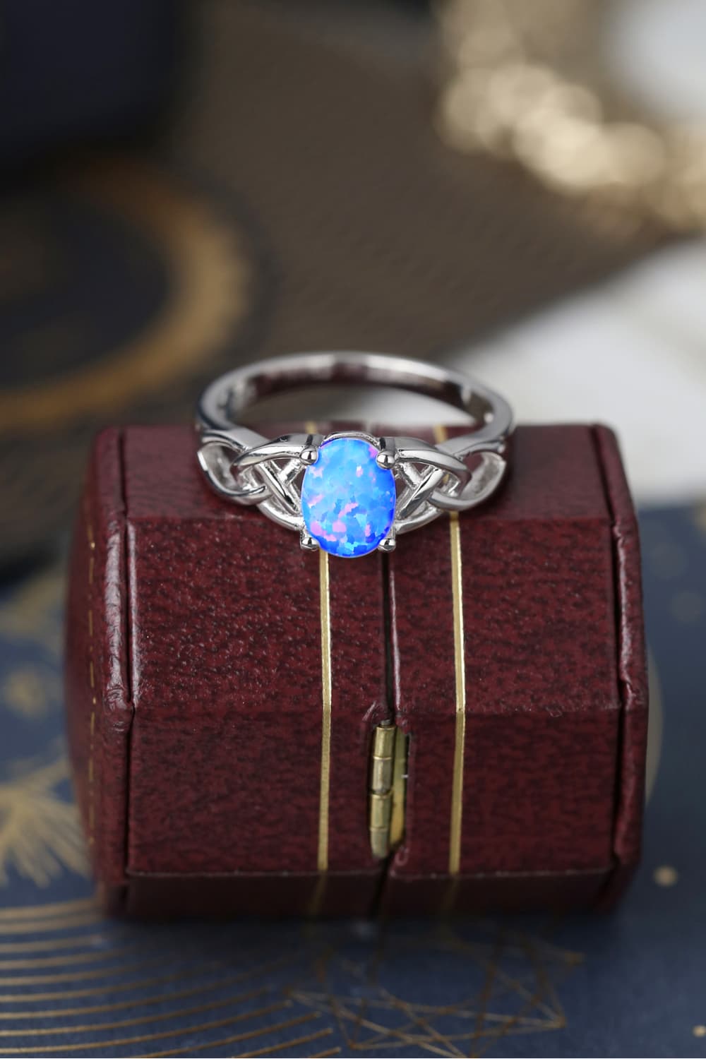 Crisscross 4-Prong Opal Ring - Shah S. Sahota
