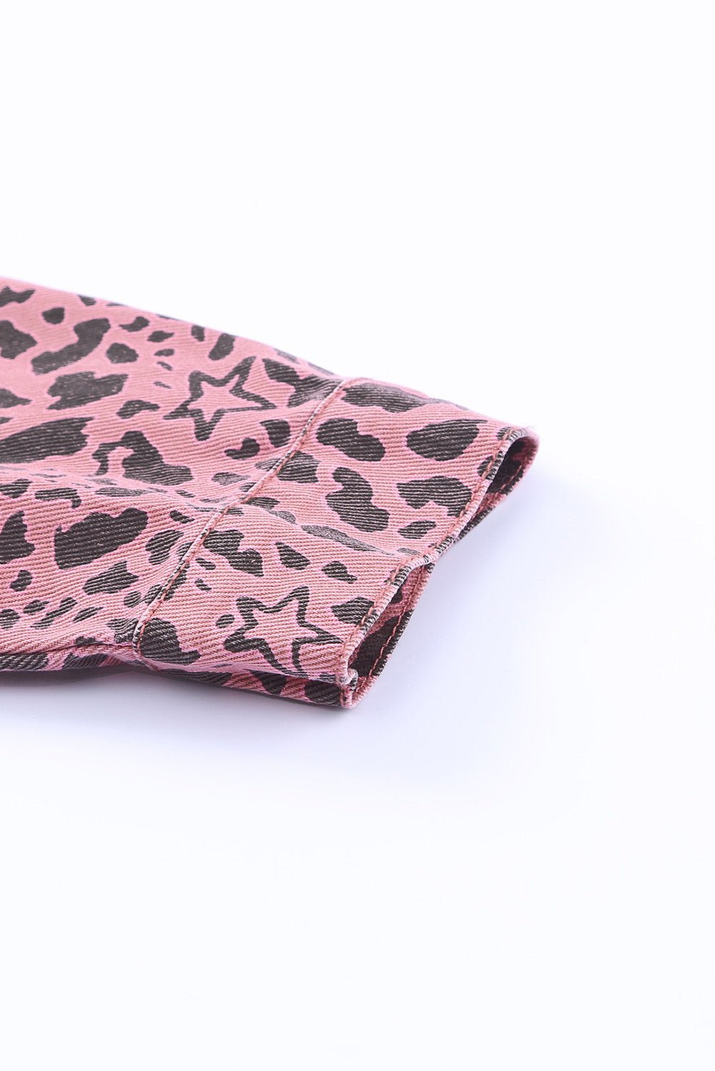 Printed Raw Hem Denim Shacket - Shah S. Sahota