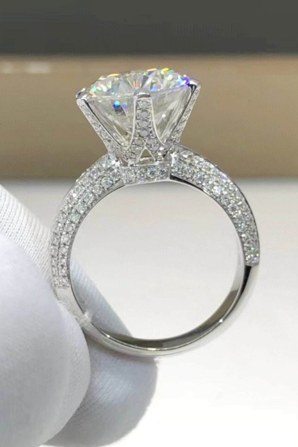 5 Carat Moissanite 6-Prong Ring - Shah S. Sahota
