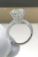 5 Carat Moissanite 6-Prong Ring - Shah S. Sahota
