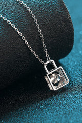 Moissanite Lock Pendant Necklace - Shah S. Sahota