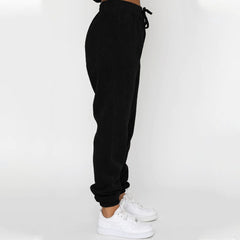 Corduroy Crew Neck Pullover Long Sleeve Sweatshirts & TiePants Two-Piece Sets - Shah S. Sahota