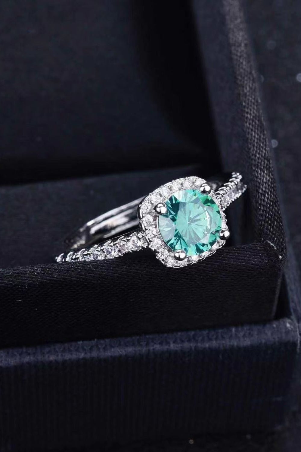 3 Carat Moissanite 18K Platinum-Plated Cluster Ring - Shah S. Sahota