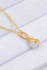 Moonstone Teardrop Pendant Necklace - Shah S. Sahota