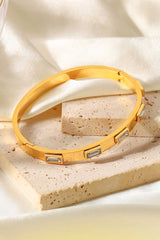 18K Gold Plated Inlaid Cubic Zirconia Bracelet - Shah S. Sahota