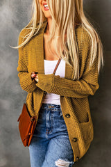 Drop Shoulder Button Down Pocketed Cardigan - Shah S. Sahota