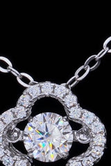 925 Sterling Silver Moissanite Flower Pendant Necklace - Shah S. Sahota