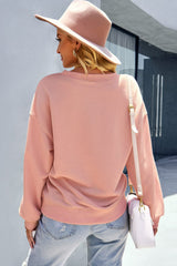 Dropped Shoulder Balloon Sleeve Sweatshirt - Shah S. Sahota