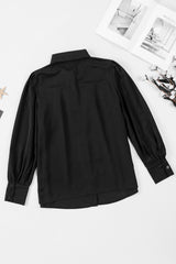 Gathered Detail Puff Sleeve Shirt - Shah S. Sahota