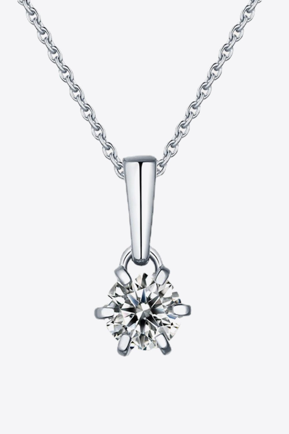 2 Carat 6-Prong Moissanite Pendant Necklace - Shah S. Sahota