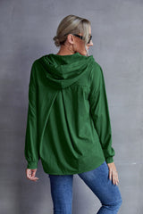 Box Pleated Drawstring Hoodie - Shah S. Sahota