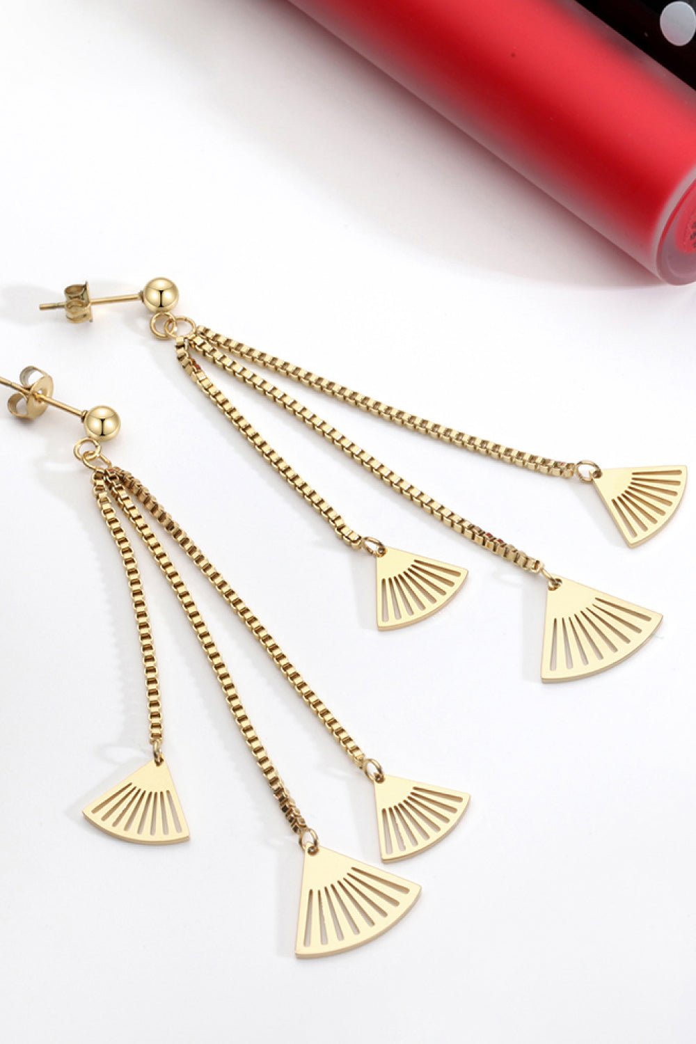 18K Gold Plated Stainless Steel Fringe Earrings - Shah S. Sahota