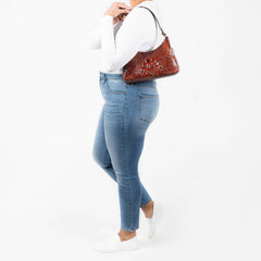 Retro Crocodile Pattern Baguette Bag - Shah S. Sahota