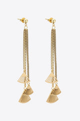 18K Gold Plated Stainless Steel Fringe Earrings - Shah S. Sahota