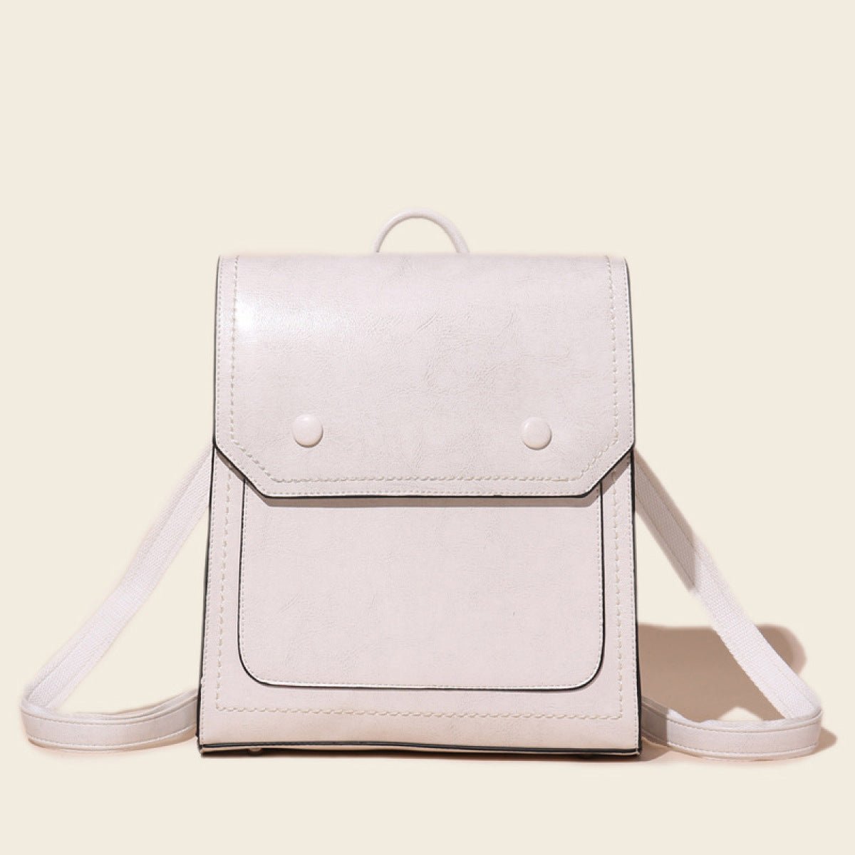 Retro Cover Type Oil Wax Leather Backpack - Shah S. Sahota